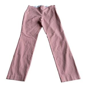 A New Day Women’s Pink Gingham Pants Size 10 Ankle Cropped Stretchy